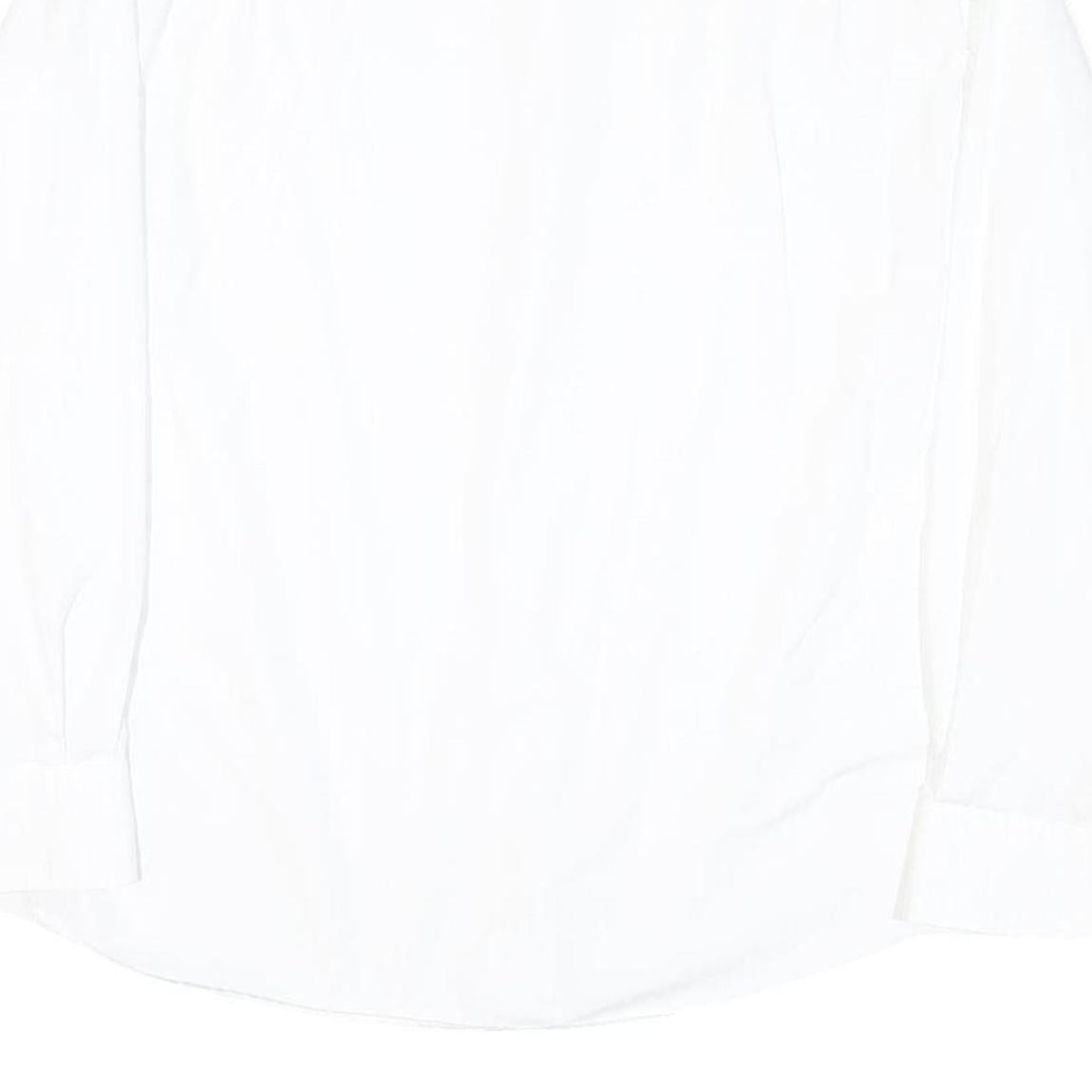 TOMMY HILFIGER Mens White Cotton Blend Shirt Long Sleeve Button Collar L