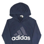 ADIDAS Womens Navy Blue Hoodie XS Cotton Blend Pullover Casual Sportswear