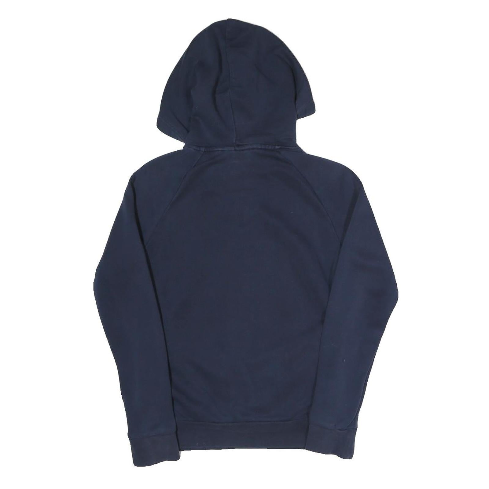 ADIDAS Womens Navy Blue Hoodie XS Cotton Blend Pullover Casual Sportswear