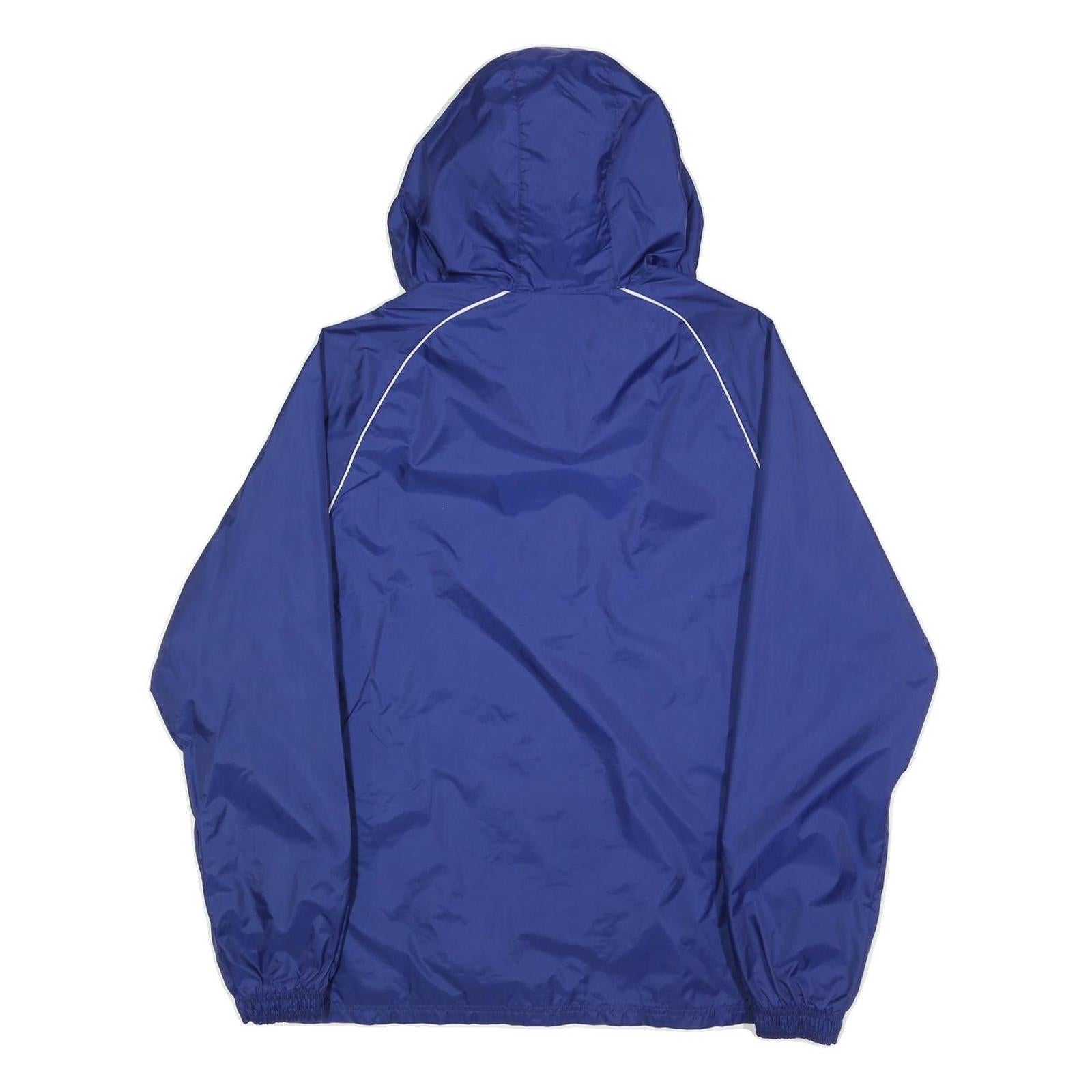 ADIDAS Mens Blue Zip Jacket M Polyester Blend Hooded Plain Sportswear