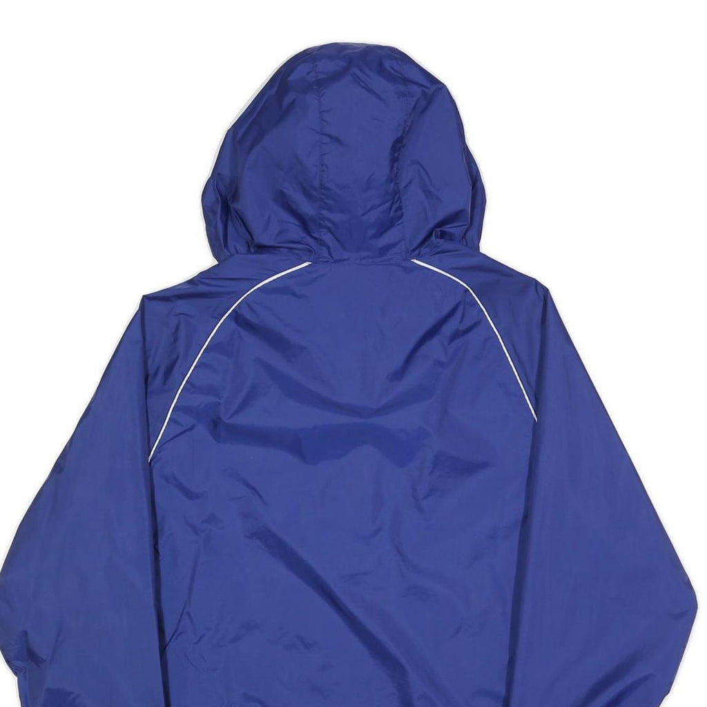 ADIDAS Mens Blue Zip Jacket M Polyester Blend Hooded Plain Sportswear