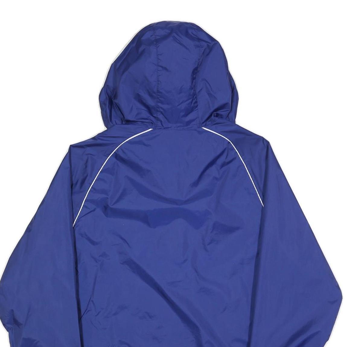 ADIDAS Mens Blue Zip Jacket M Polyester Blend Hooded Plain Sportswear