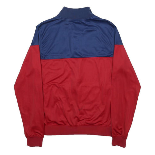 GUESS Mens Blue & Red Classic Jacket M Polyester Zip Logo Casual