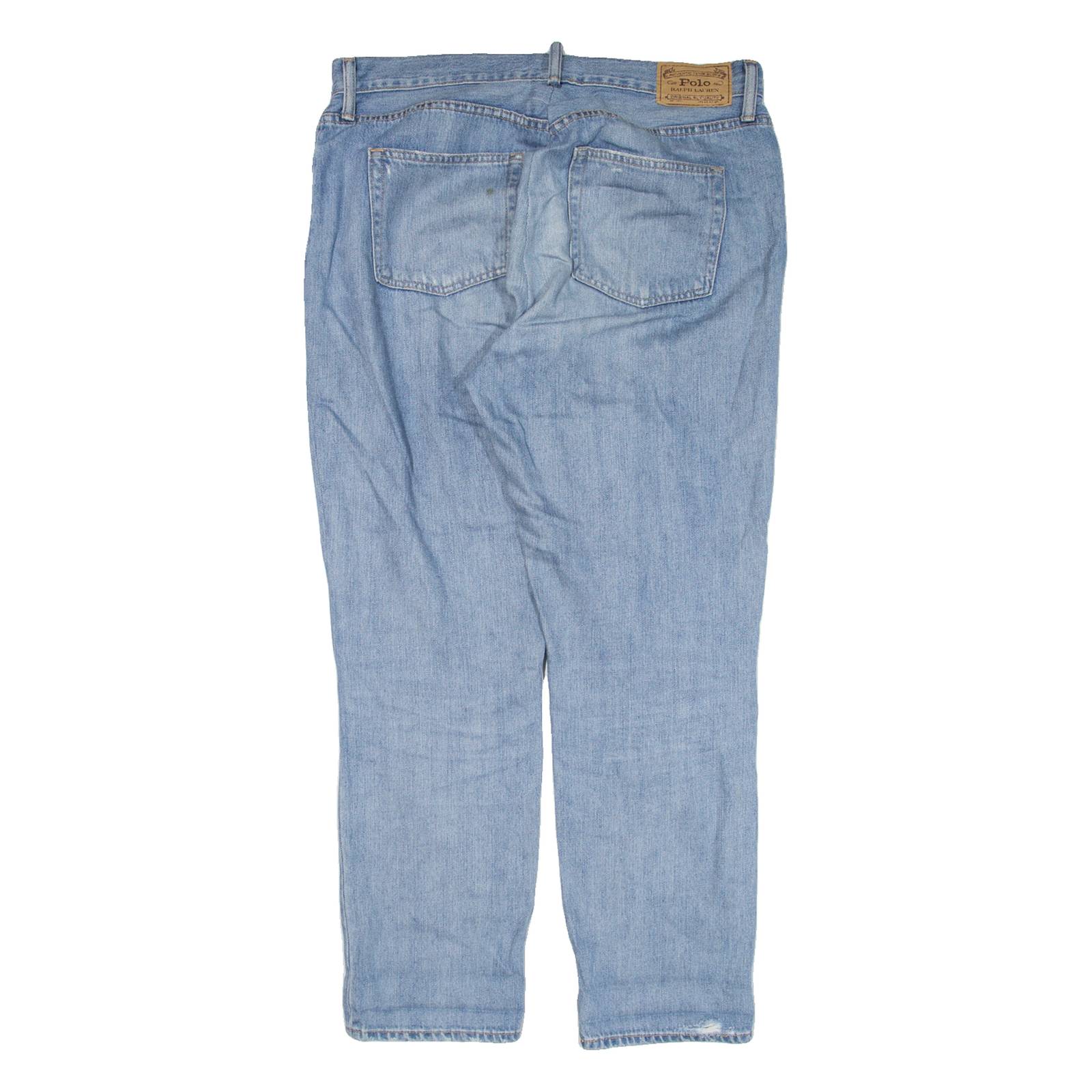 POLO RALPH LAUREN Distressed Mens Jeans Blue Relaxed Tapered W34 L27
