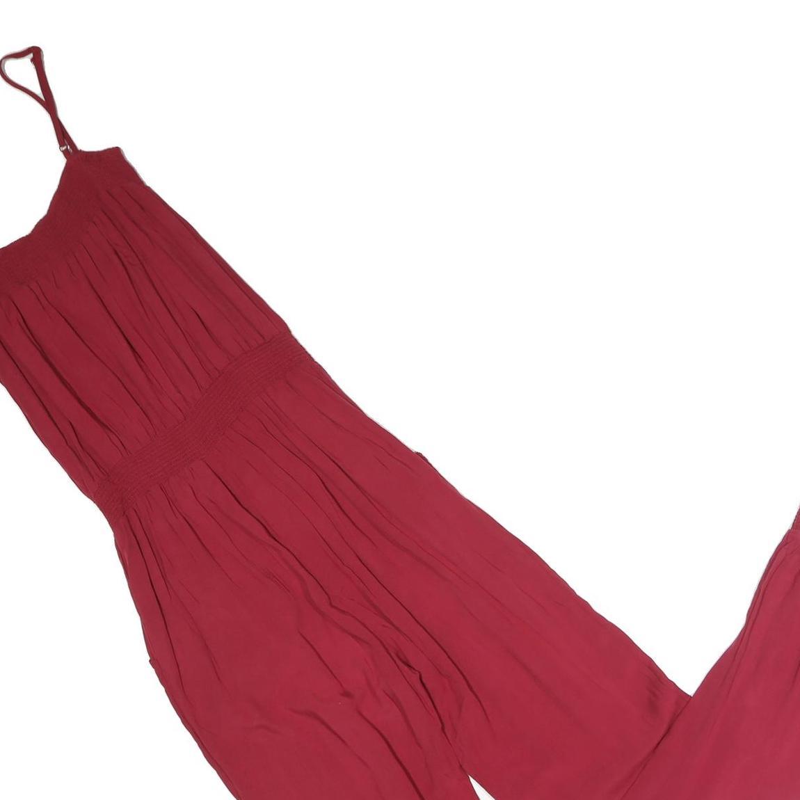 CHICOREE Womens Maroon Playsuit Cotton Blend XS Sleeveless Elastic Waist Casual