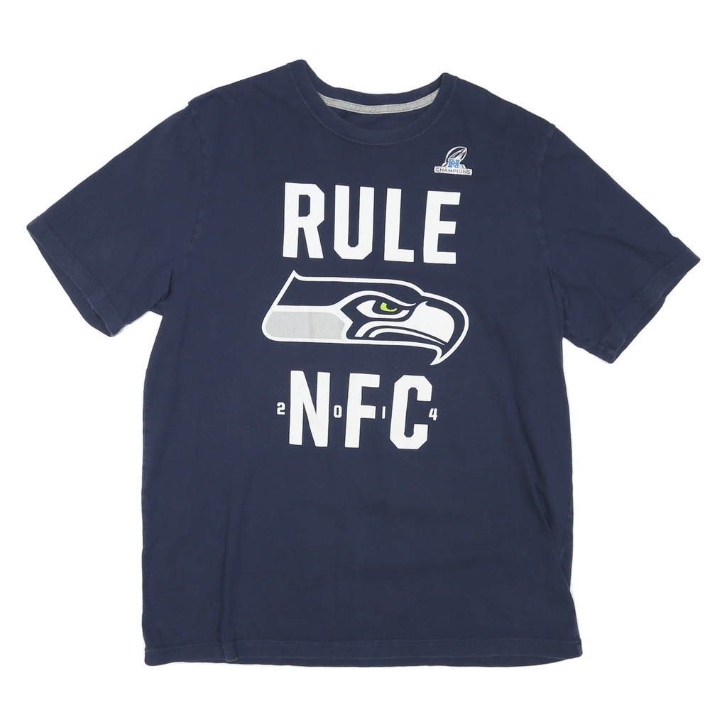 NIKE Mens Blue XL Short Sleeve Crew Neck Cotton T-Shirt NFL Print 2014