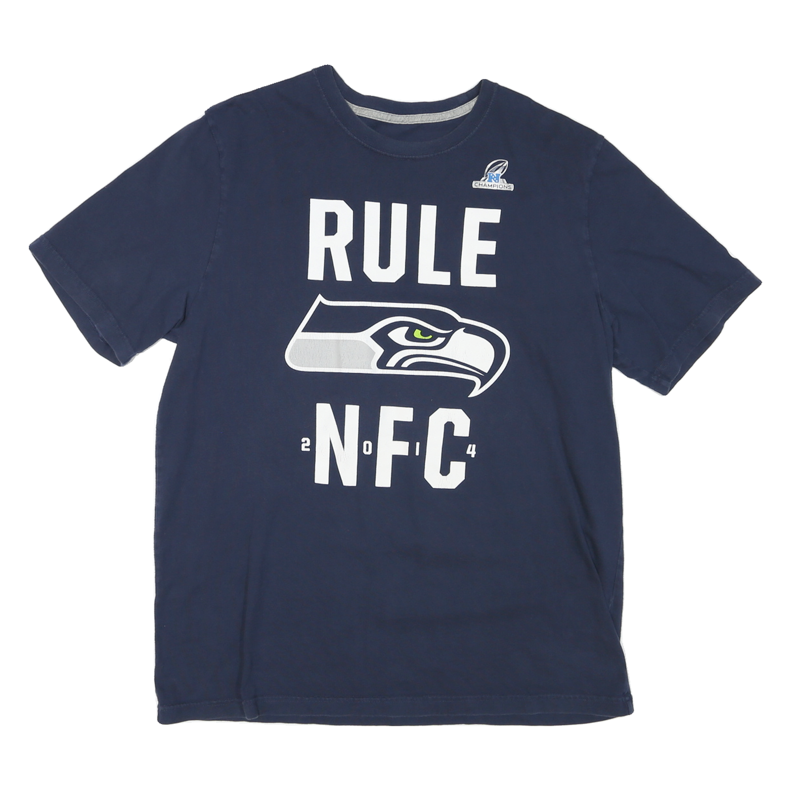 NIKE Mens Blue XL Short Sleeve Crew Neck Cotton T-Shirt NFL Print 2014