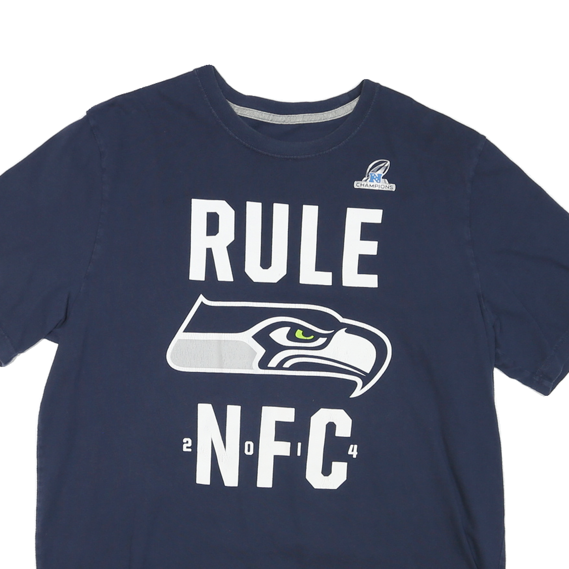 NIKE Mens Blue XL Short Sleeve Crew Neck Cotton T-Shirt NFL Print 2014