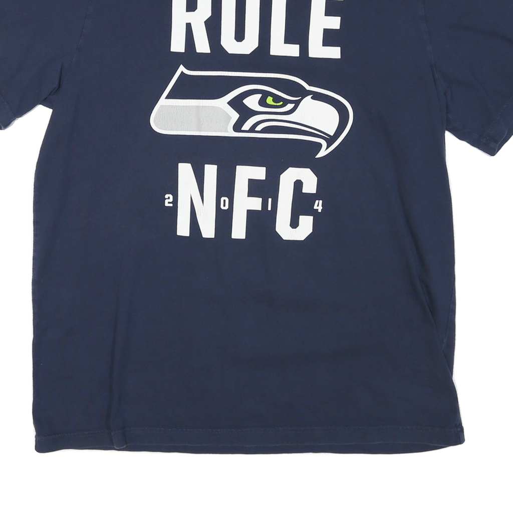 NIKE Mens Blue XL Short Sleeve Crew Neck Cotton T-Shirt NFL Print 2014