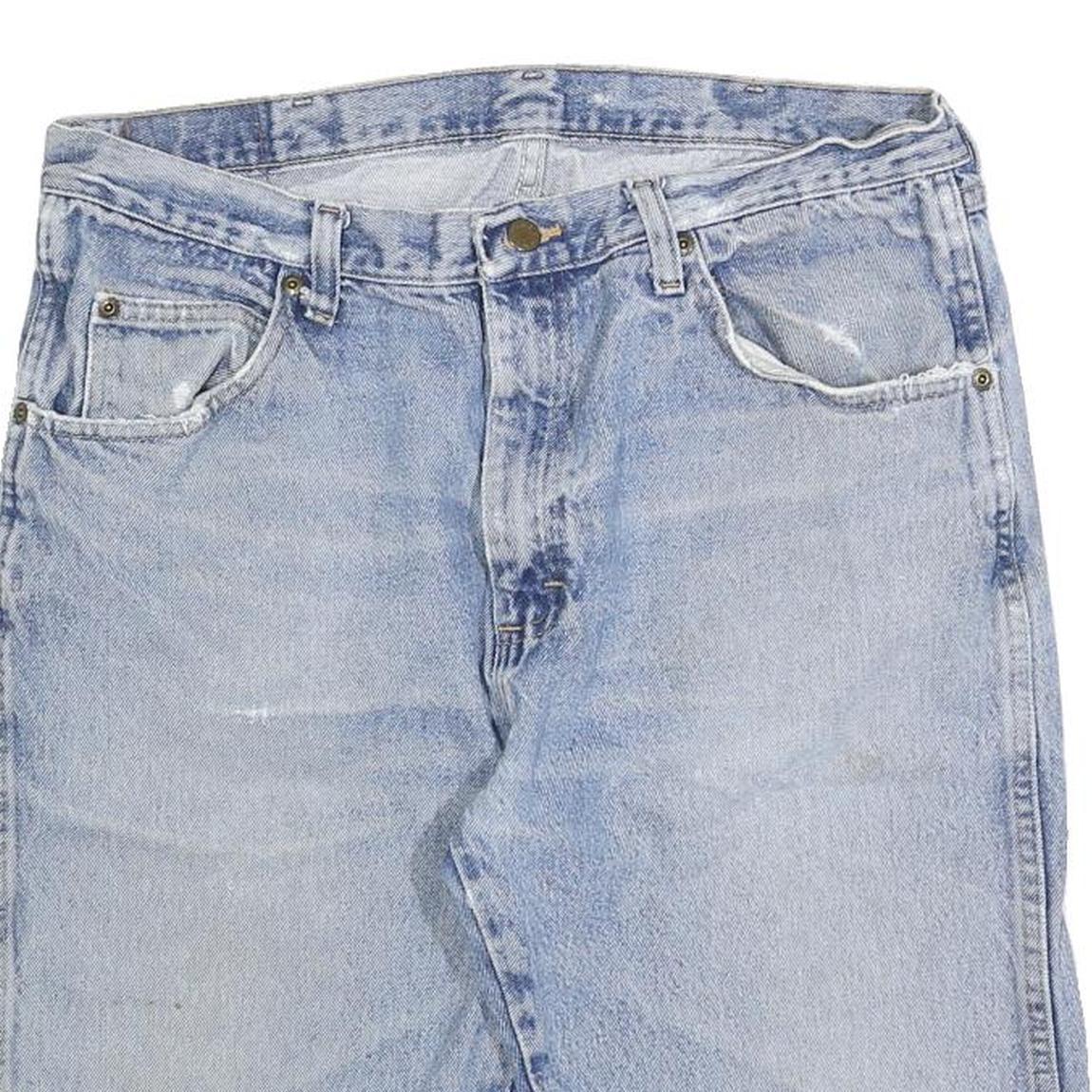 WRANGLER Mens Denim Blue Casual Shorts L W35 Classic Comfortable Cotton Blend