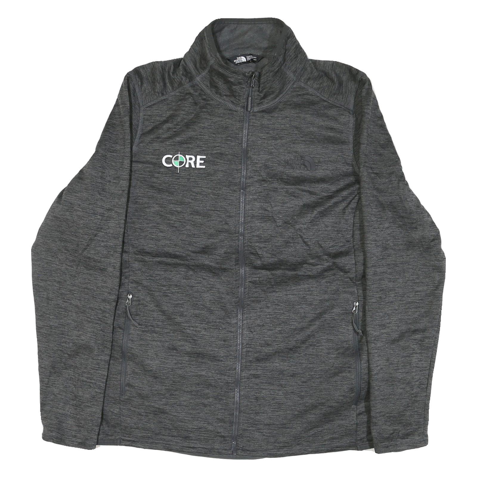 THE NORTH FACE Womens Grey Jacket XL Polyester Blend Plain Outdoor Zip