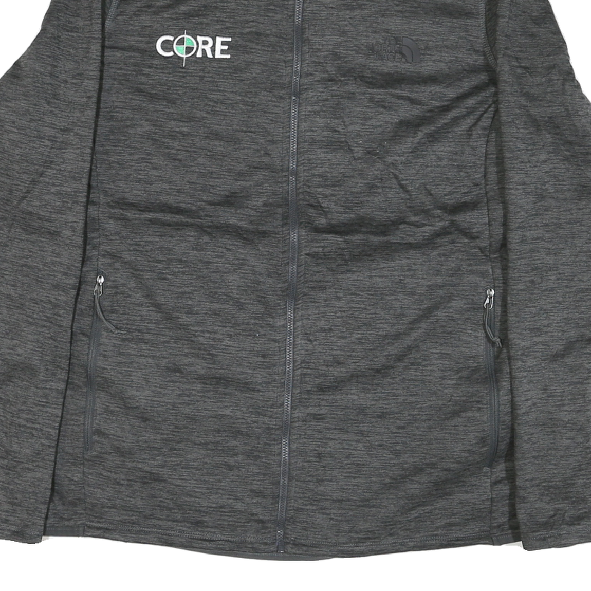 THE NORTH FACE Womens Grey Jacket XL Polyester Blend Plain Outdoor Zip