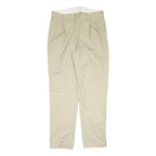DICKIES Mens Polyester Blend Beige Regular Straight Trousers W36 L34 Smart