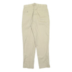DICKIES Mens Polyester Blend Beige Regular Straight Trousers W36 L34 Smart