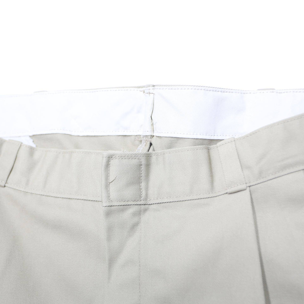 DICKIES Mens Polyester Blend Beige Regular Straight Trousers W36 L34 Smart