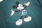 DISNEY Mens Blue Cotton Blend Crew Neck One Size Mickey Mouse Sweatshirt