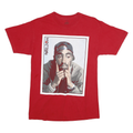 POETIC JUSTICE Mens Red Graphic T-Shirt M Short Sleeve Crew Neck Urban Style