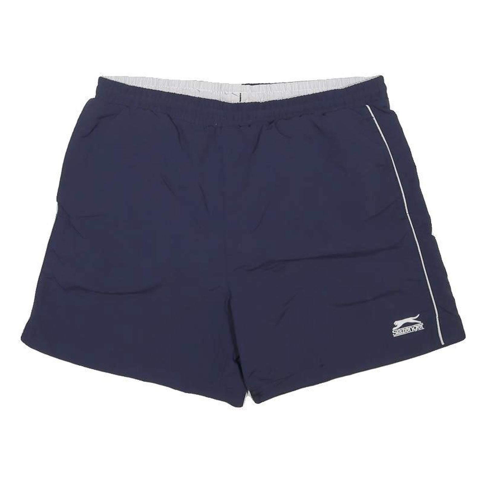 SLAZENGER Mens Shorts Navy Blue Sports Casual M W32 Polyester