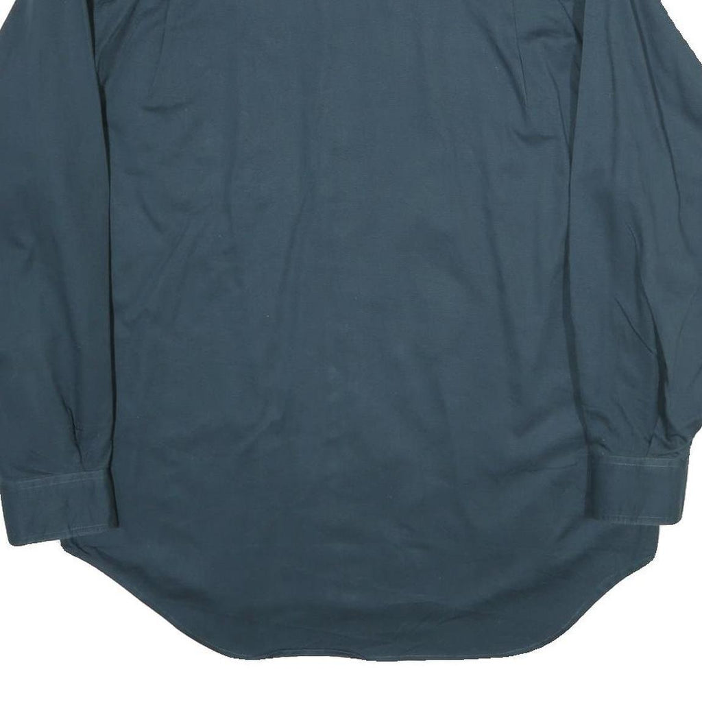 BUGLE BOY Mens Blue Cotton Shirt M Long Sleeve Button Down Casual Workwear