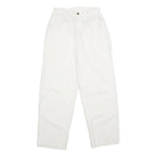 CAROLINA BLUES Womens Cotton White Classic Straight Trousers W26 L29 Casual