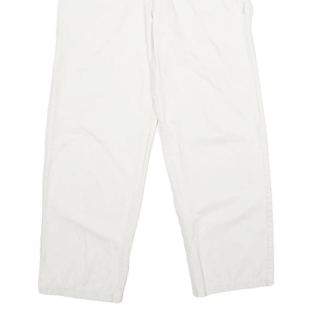 CAROLINA BLUES Womens Cotton White Classic Straight Trousers W26 L29 Casual