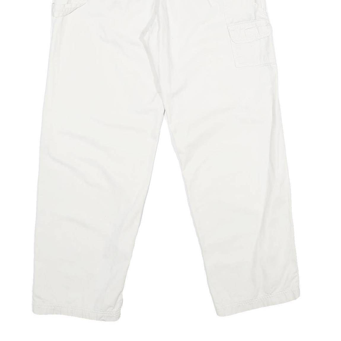 CAROLINA BLUES Womens Cotton White Classic Straight Trousers W26 L29 Casual