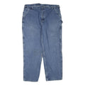 CARHARTT Mens Blue Regular Fit Denim Jeans W42 L32 Workwear Cotton Blend