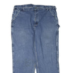 CARHARTT Mens Blue Regular Fit Denim Jeans W42 L32 Workwear Cotton Blend