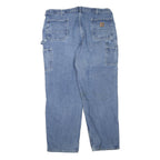 CARHARTT Mens Blue Regular Fit Denim Jeans W42 L32 Workwear Cotton Blend