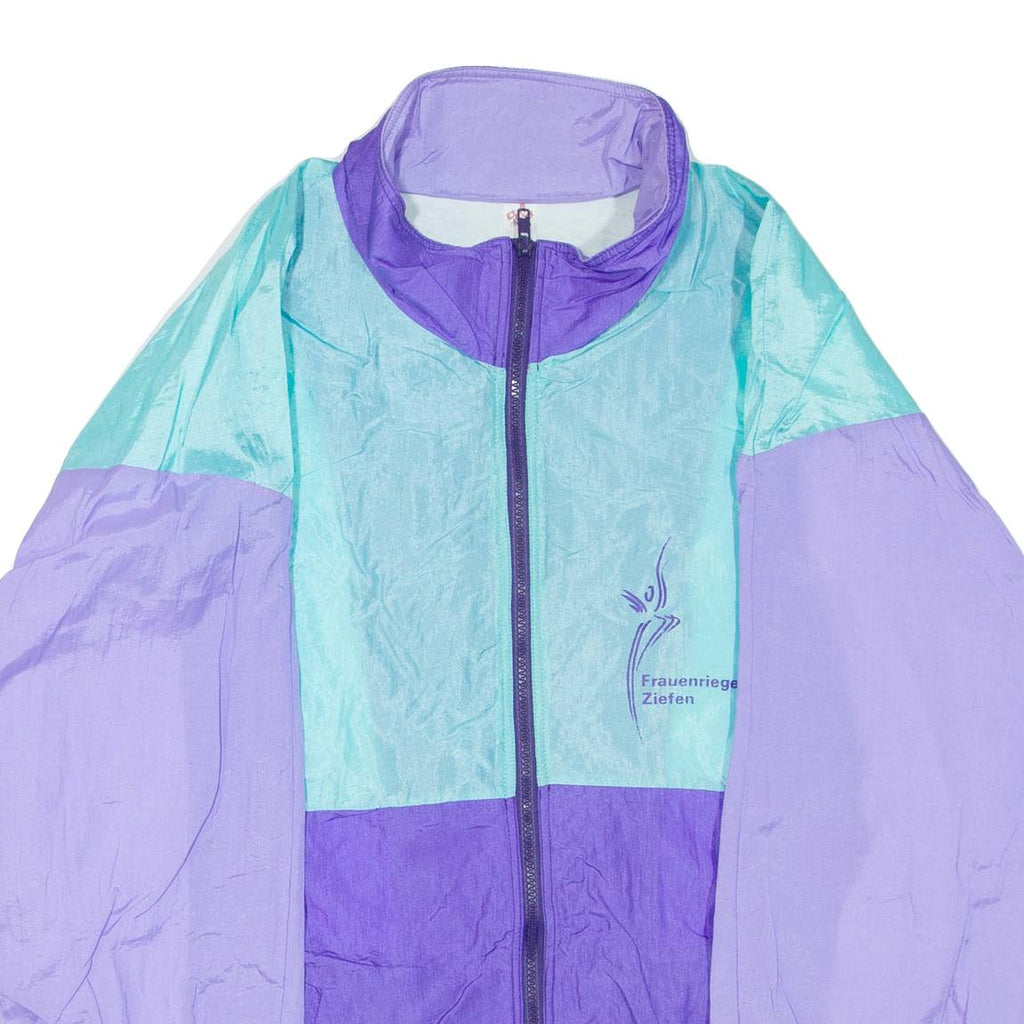 Womens Track Jacket Purple Colourblock L