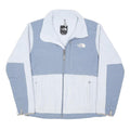 THE NORTH FACE Womens Blue & White Outdoor Jacket L Polyester Blend Zip Tech