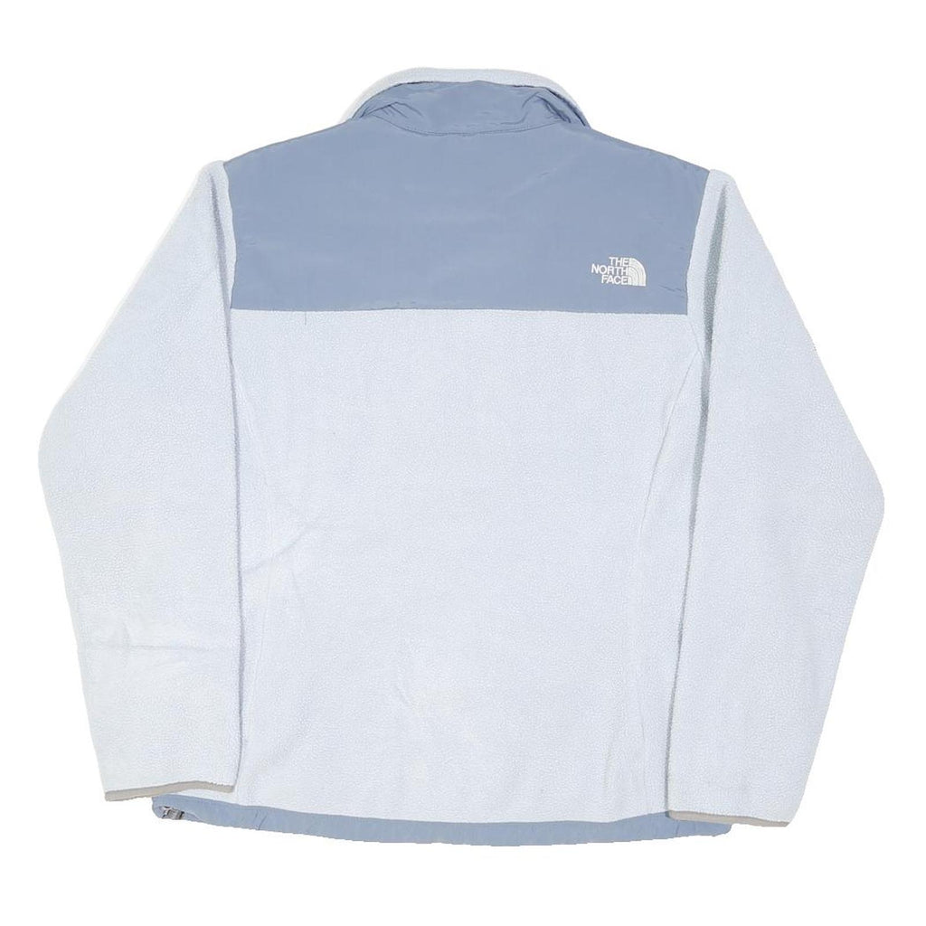 THE NORTH FACE Womens Blue & White Outdoor Jacket L Polyester Blend Zip Tech
