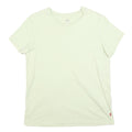 LEVI'S Womens White Crew Neck Short Sleeve T-Shirt M Cotton Blend Logo Print