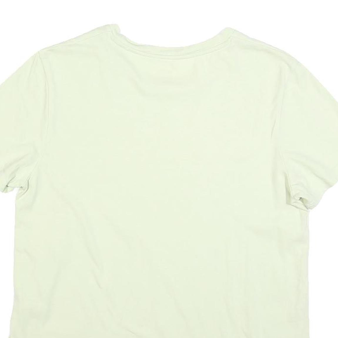 LEVI'S Womens White Crew Neck Short Sleeve T-Shirt M Cotton Blend Logo Print