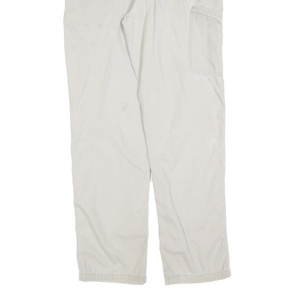 CARHARTT Mens Relaxed Cotton Blend Beige Straight Work Trousers W32 L32 Durable
