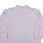 Womens White Cotton Blend Polo Collar 2XL Oversized Sweatshirt Relaxed Fit