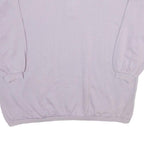 Womens White Cotton Blend Polo Collar 2XL Oversized Sweatshirt Relaxed Fit