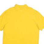 TOMMY HILFIGER Mens Yellow Cotton Blend Logo Embroidered Short Sleeve Polo Shirt