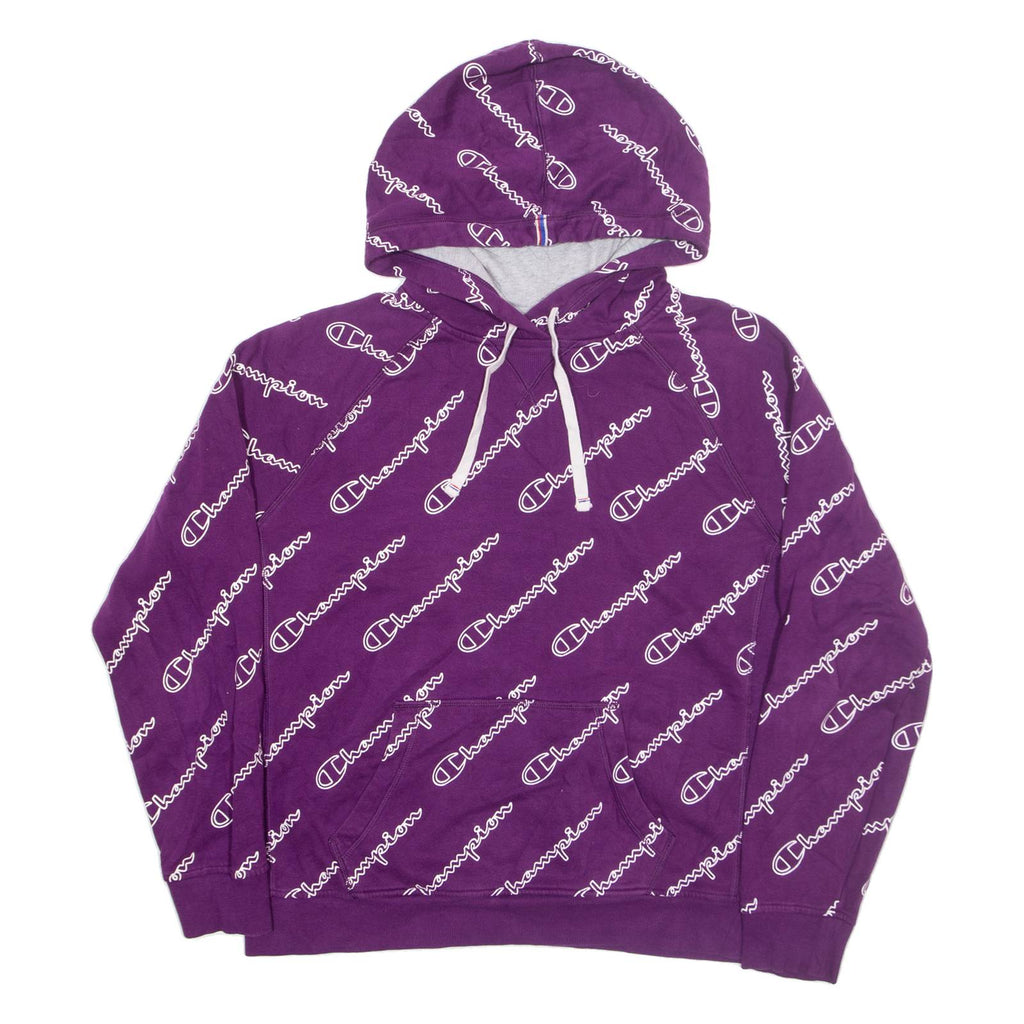 CHAMPION Womens Purple Hoodie XL