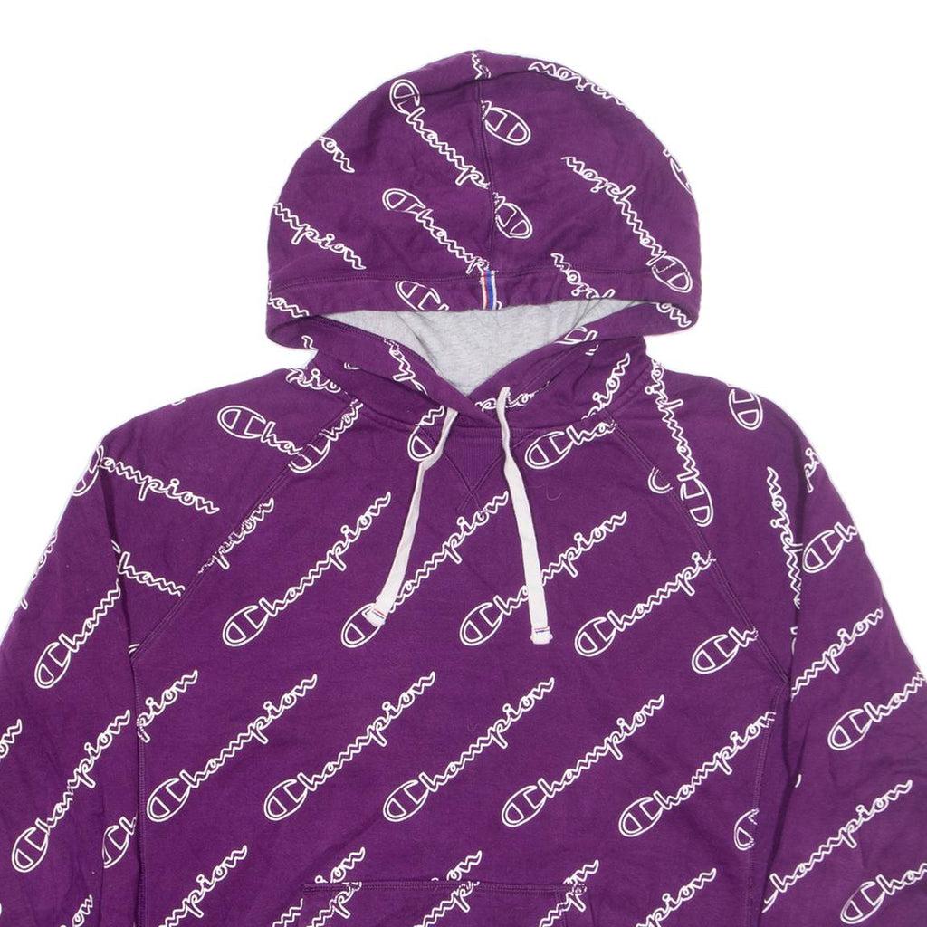 CHAMPION Womens Purple Hoodie XL