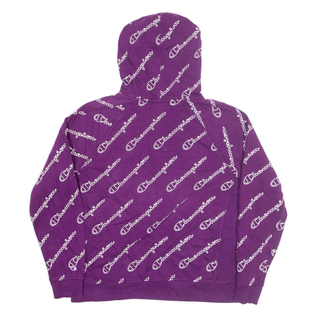 CHAMPION Womens Purple Hoodie XL