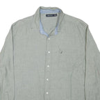 NAUTICA Mens Grey Cotton Blend Shirt 2XL Casual Long Sleeve Button