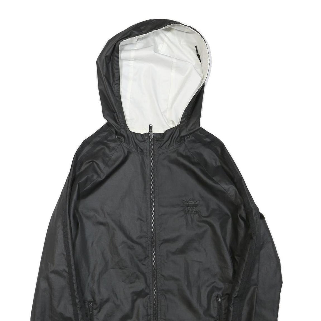 ADIDAS Womens Black & White Reversible Zip Jacket M Polyester Plain Sportswear