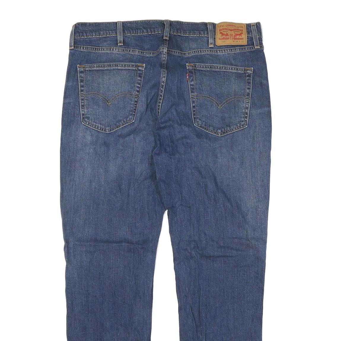 LEVI'S 514 Mens Jeans Blue Slim Straight Denim Medium W38 L32 Classic Fit