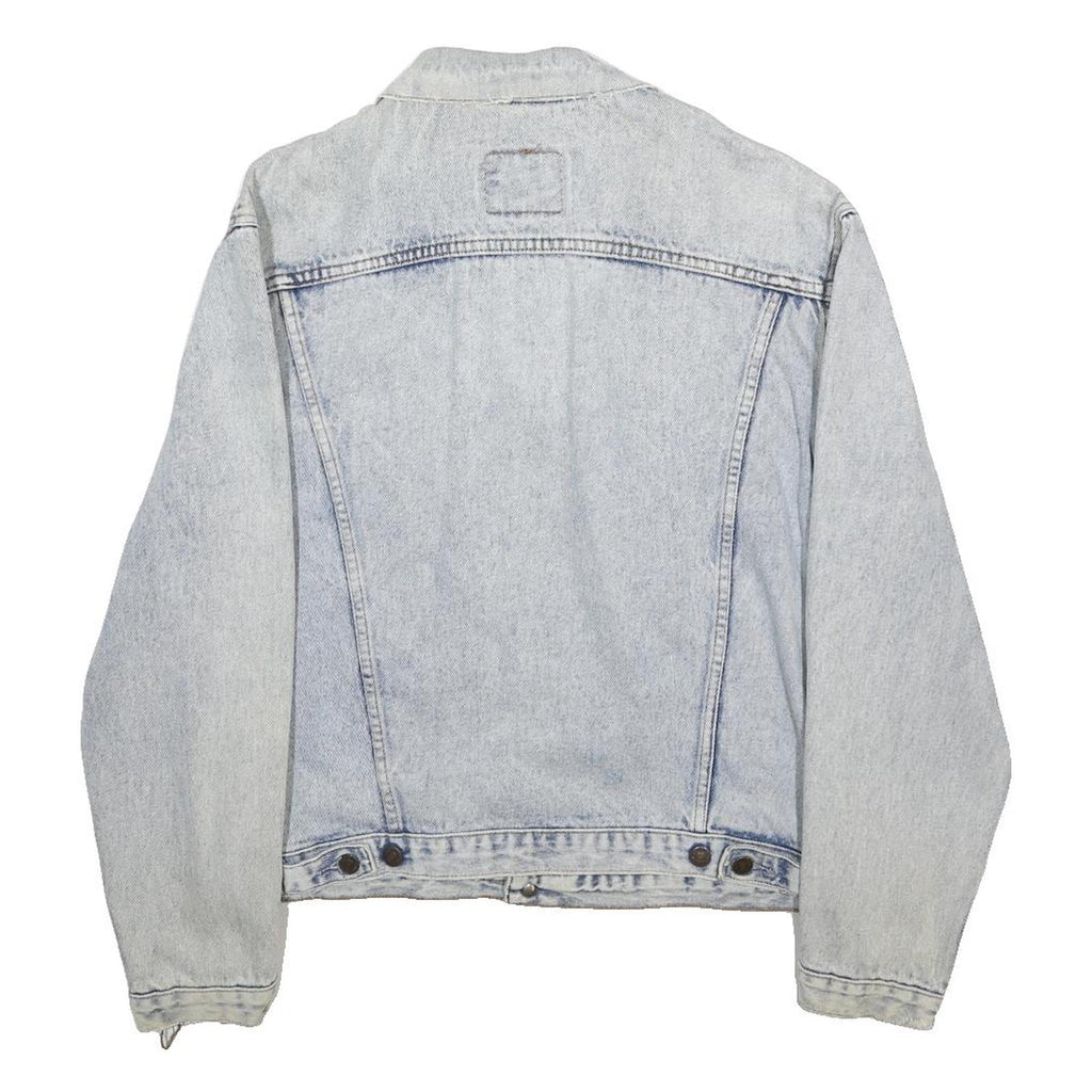 LEVI'S Mens Blue Denim Jacket L Cotton Button Plain Classic Fit Casual Wear