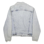 LEVI'S Mens Blue Denim Jacket L Cotton Button Plain Classic Fit Casual Wear