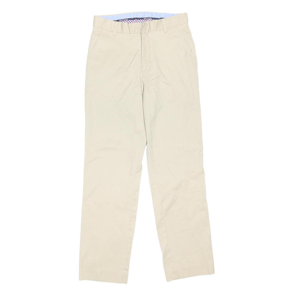 TOMMY HILFIGER Boys Cotton Blend Beige Regular Fit Button Trousers W29 L29