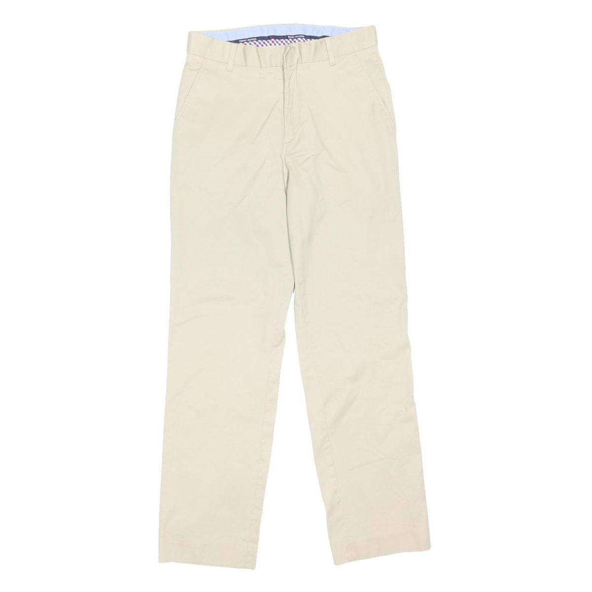 TOMMY HILFIGER Boys Cotton Blend Beige Regular Fit Button Trousers W29 L29