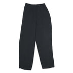 EMPORIO ARMANI Womens Viscose Blend Black Regular Leg Trousers W25 L29 Elegant