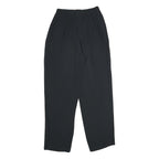 EMPORIO ARMANI Womens Viscose Blend Black Regular Leg Trousers W25 L29 Elegant